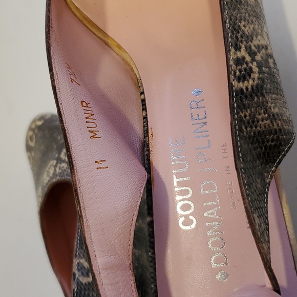Donald Pliner Couture Munir Slingback Leather Python Pumps Size 7.5M NWOT'S - Picture 7 of 12